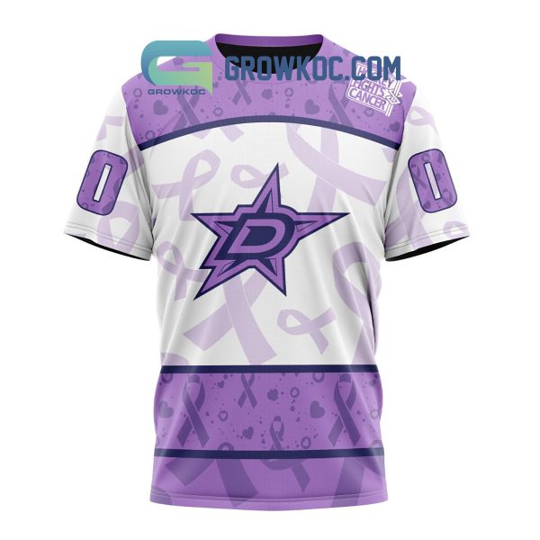 Dallas Stars Lavender Fight Cancer Personalized Hoodie Shirts