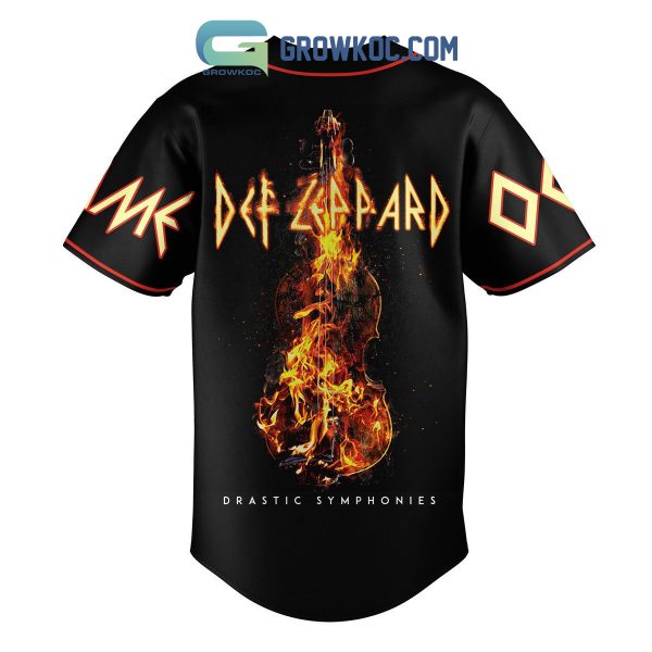 Def Leppard Guitar On Fire Personalized Baseball Jersey