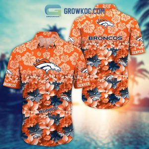 Denver Broncos Hibiscus Summer Flower Hawaiian Shirt
