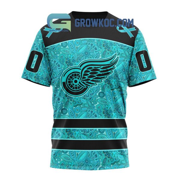 Detroit Red Wings Fight Ovarian Cancer Personalized Hoodie Shirts