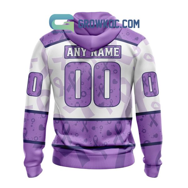 Detroit Red Wings Lavender Fight Cancer Personalized Hoodie Shirts