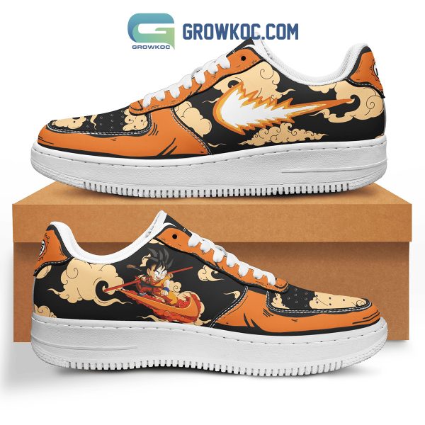Dragon Ball Son Goku Black And Orange Air Force 1 Shoes