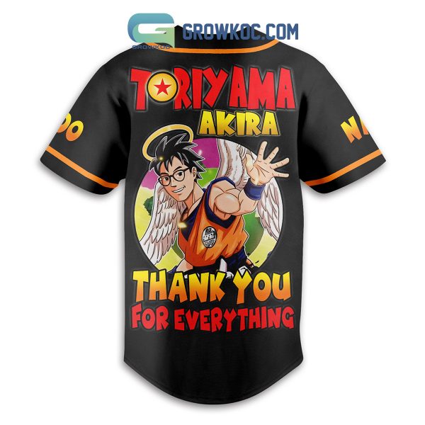 Dragon Ball Thank You For Everything Akira Toriyama Personalized Baseball Jersey