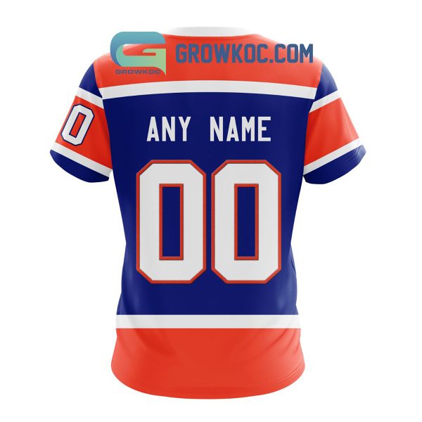 Edmonton Oilers Fanatics Branded Royal 2023 Personalized Hoodie Shirt