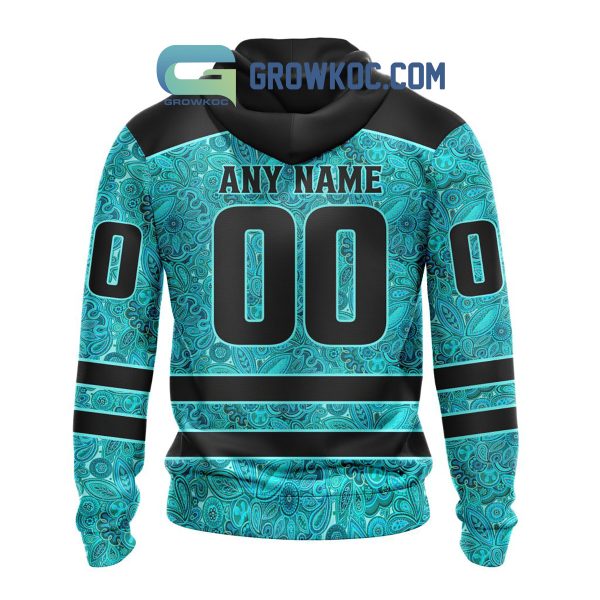 Edmonton Oilers Fight Ovarian Cancer Personalized Hoodie Shirts