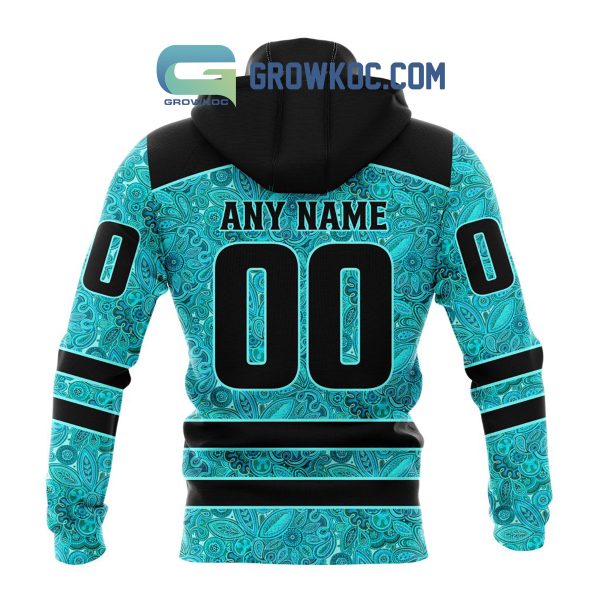 Edmonton Oilers Fight Ovarian Cancer Personalized Hoodie Shirts