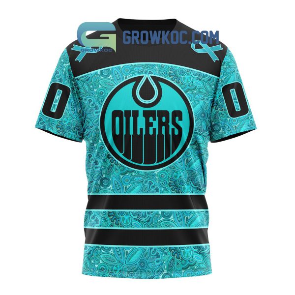 Edmonton Oilers Fight Ovarian Cancer Personalized Hoodie Shirts