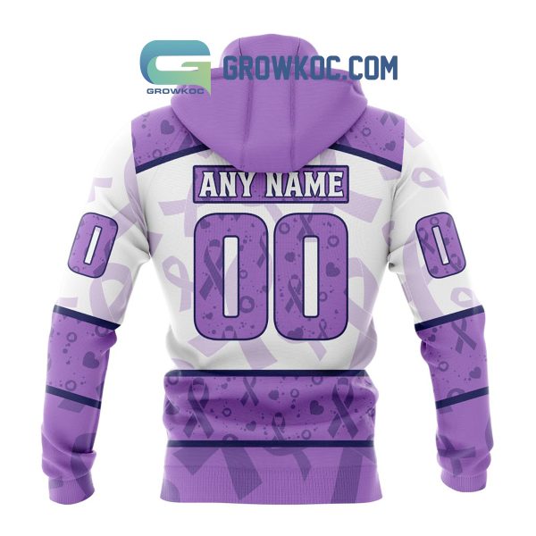 Erie Otters Lavender Fight Cancer Personalized Hoodie Shirts