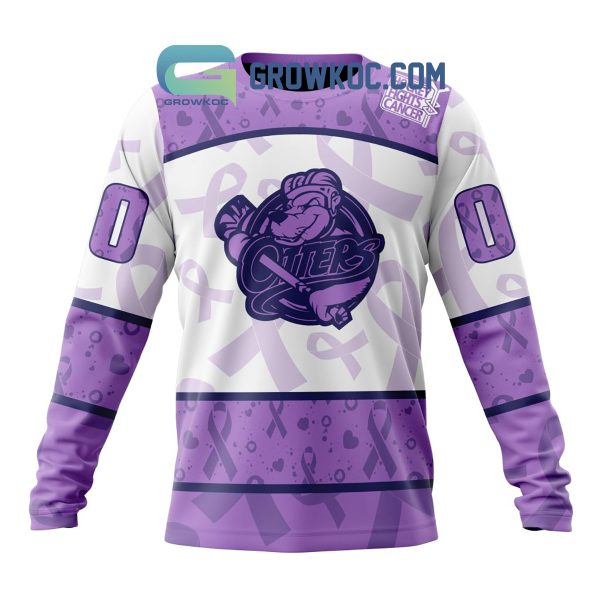 Erie Otters Lavender Fight Cancer Personalized Hoodie Shirts