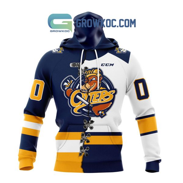 Erie Otters Mix Home And Away Jersey Personalized Hoodie Shirt