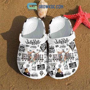 Even Savage Bitches Go To Heaven Jelly Roll Crocs Clogs White Version