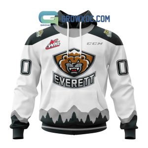 Everett Silvertips Away Jersey Personalized Hoodie Shirt