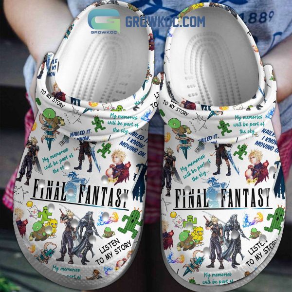 Final Fantasy Listen To My Story My Memories Crocs Clogs