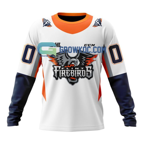 Flint Firebirds Away Jersey Personalized Hoodie Shirt