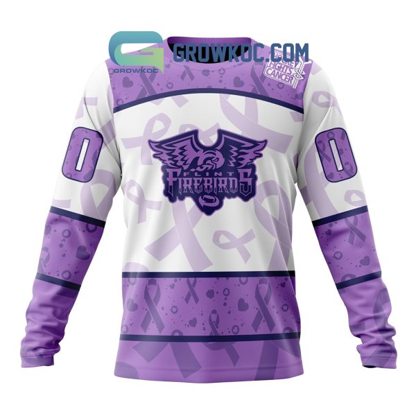 Flint Firebirds Lavender Fight Cancer Personalized Hoodie Shirts