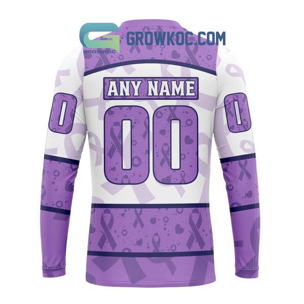 Flint Firebirds Lavender Fight Cancer Personalized Hoodie Shirts