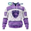 Los Angeles Kings Lavender Fight Cancer Personalized Hoodie Shirts