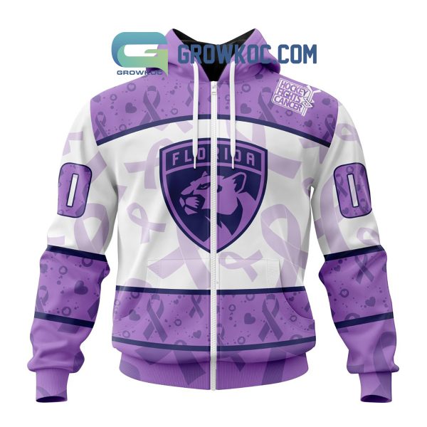 Florida Panthers Lavender Fight Cancer Personalized Hoodie Shirts