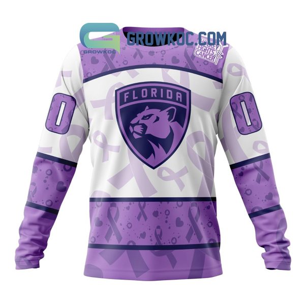 Florida Panthers Lavender Fight Cancer Personalized Hoodie Shirts