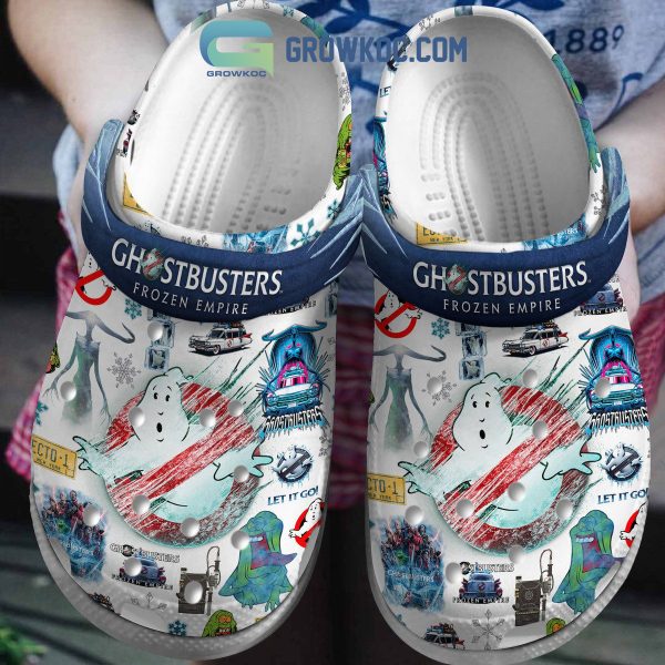 Ghostbusters Frozen Empire Let It Go White Design Crocs Clogs
