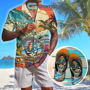 Grateful Dead Hawaiian Shirts With Summer Flip Flop