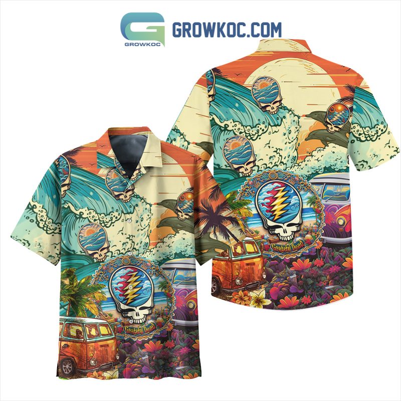 Grateful Dead Hawaiian Shirts With Summer Flip Flop - Growkoc