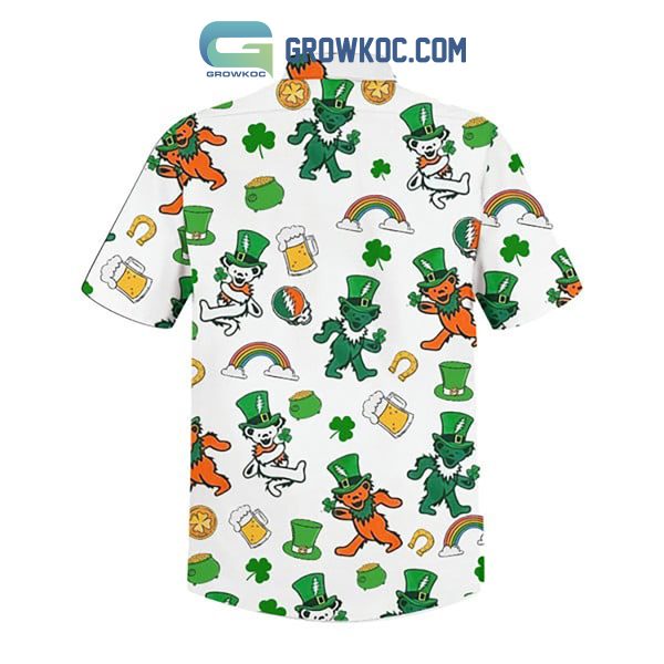 Grateful Dead The Dancing Bears Shamrocks Happy St. Patrick’s Day Hawaiian Shirt