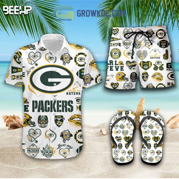 Green Bay Packers Hawaiian Shirts And Shorts With Flip Flop