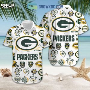 Green Bay Packers Hawaiian Shirts And Shorts With Flip Flop
