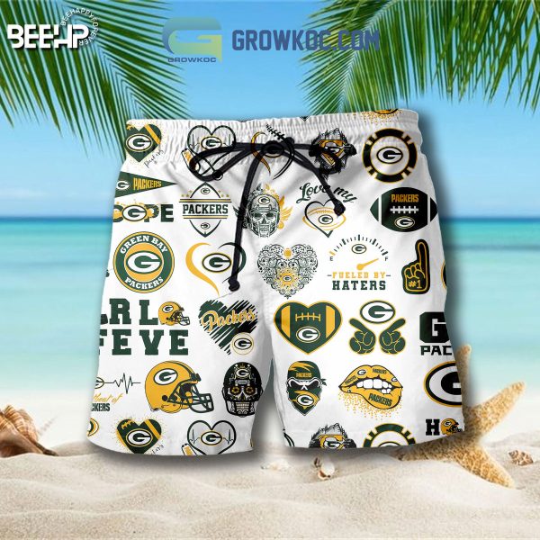 Green Bay Packers Hawaiian Shirts And Shorts With Flip Flop