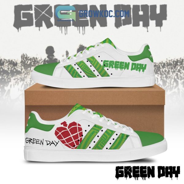 Green Day Big Red Heart Fan Legend Stan Smith Shoes