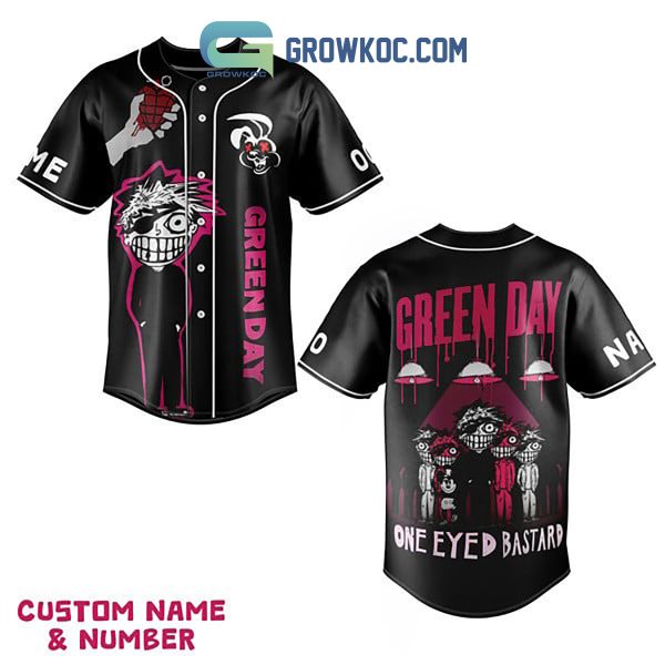 Green Day One-Eyed Bastard Personalized Baseball Jersey