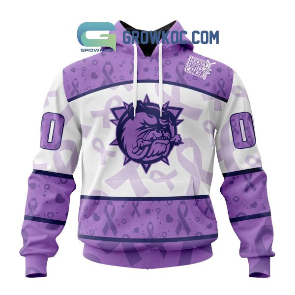 Hamilton Bulldogs Lavender Fight Cancer Personalized Hoodie Shirts