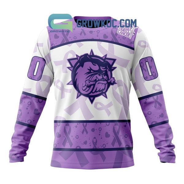 Hamilton Bulldogs Lavender Fight Cancer Personalized Hoodie Shirts