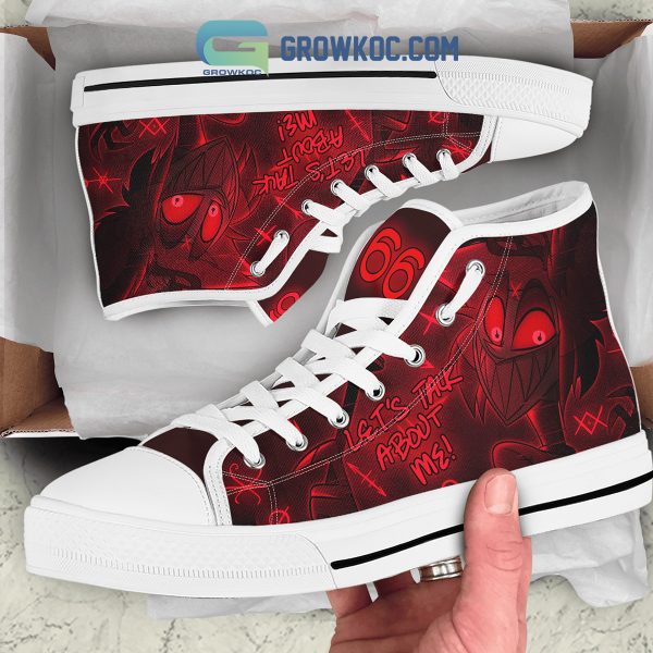 Hazbin Hotel Let’s Talk About Me High Top Shoes White Version