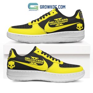 Helldivers Black And Yellow Design Air Force 1 Shoes