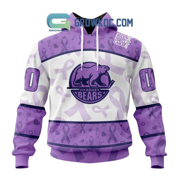 Hershey Bears Fight Cancer Lavender Personalized Hoodie Shirts