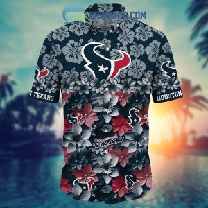 Houston Texans Hibiscus Summer Flower Hawaiian Shirt