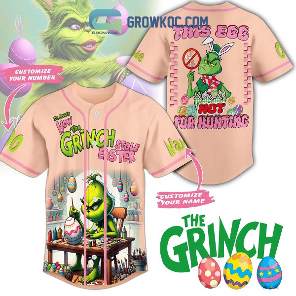 How The Grinch Stole Easter Personalized Baseball Jersey