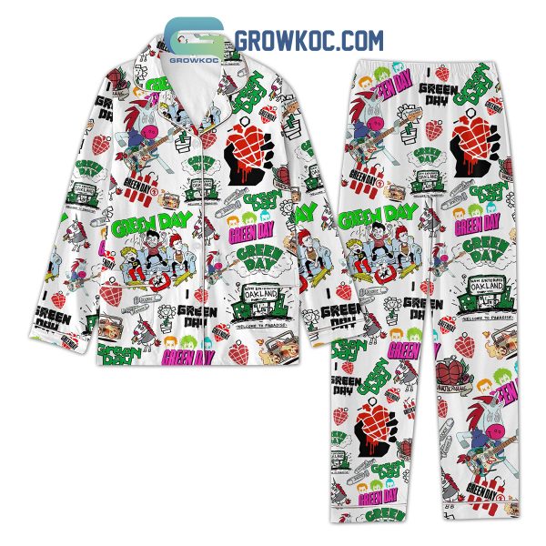 I Love Green Day Welcome To Paradise Polyester Pajamas Set