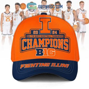Big Ten Men’s Basketball Tournament 2024 Illinois Fighting Illini  Team Orange Design Hoodie Shirts