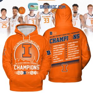 Illinois Fighting Illini 4 Times Big Ten Men’s Basketball Champions Hoodie Shirts