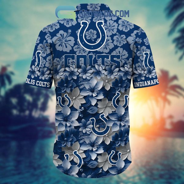 Indianapolis Colts Hibiscus Summer Flower Hawaiian Shirt