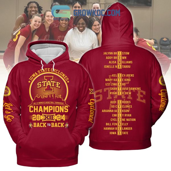 Iowa State Cyclones Big 12 Basketball Champions 2024 Red Version Hoodie Shirts