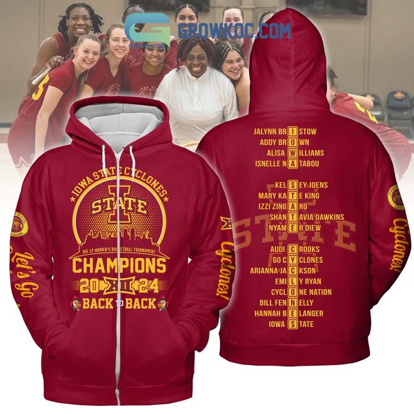 Iowa State Cyclones Big 12 Basketball Champions 2024 Red Version Hoodie Shirts
