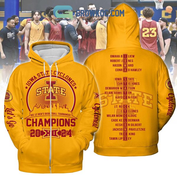 Iowa State Cyclones Big 12 Men’s Basketball Tournament Champions 2024 Hoodie T Shirt