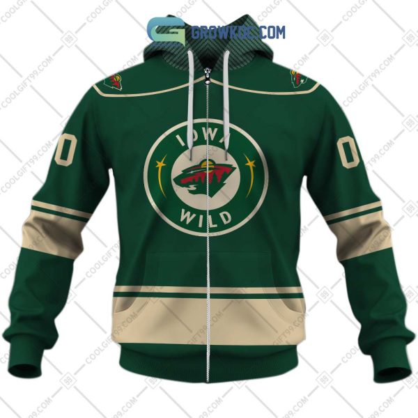 Iowa Wild AHL Color Home Jersey Personalized Hoodie T Shirt