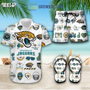 Jacksonville Jaguars Hawaiian Shirts And Shorts With Flip Flop