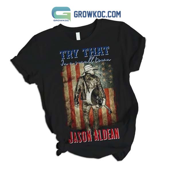 Jason Aldean Try That In A Small Town Fleece Pajamas Set
