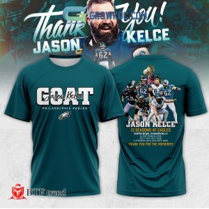 Jason Kelce 13 Seasons  At Philadelphia Eagles Hoodie Shirts